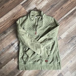 L.L. Bean quilted quarter zip pull-over